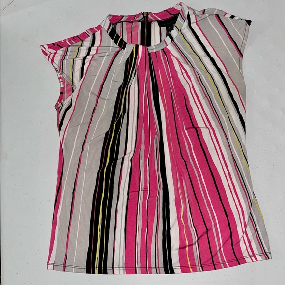 💙 Worthington Striped Pleated Blouse - Picture 1 of 5